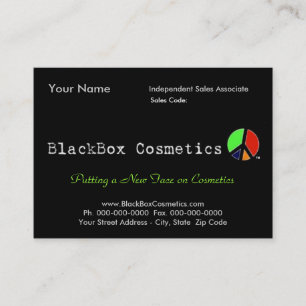 Cartão De Visita Cosméticos do BlackBox, vendas independentes