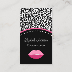 Cartão De Visita Cosmetologia chique e salão de beleza do impress