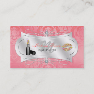 Cartão De Visita Cosmetologist pródigo Sparkling do pêssego da