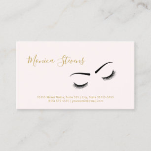 Cartão De Visita Cosmetólogo Elegante Sobrancelhas e Eylashes