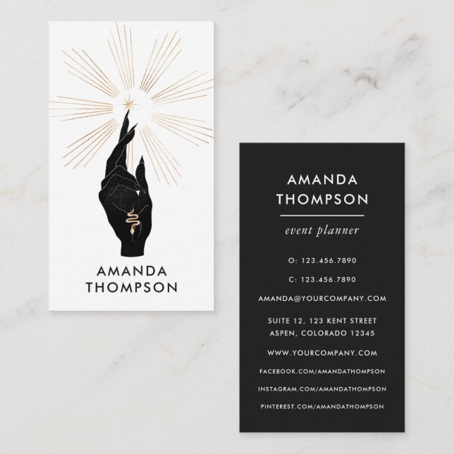 Cartão De Visita Cosmia Mística (Frente/Verso)