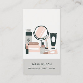 Cartão De Visita Cosmologista de Maquiagem de Cinzas Escamufladas E
