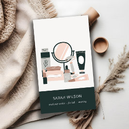 Cartão De Visita Cosmologista de Maquiagem de Cinzas Escamufladas E