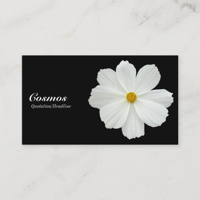 Cartão De Visita Cosmos Branco - Preto (Frente)
