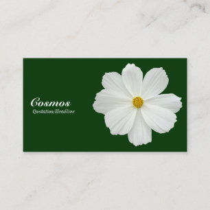 Cartão De Visita Cosmos Branco - Verde Escuro 003300