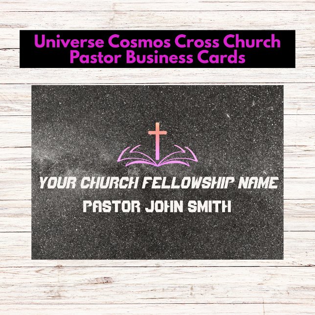 Cartão De Visita Cosmos Universos Sua Igreja Cristã (Universe Cosmos Your Christian Church Business Cards)