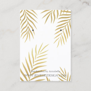 Cartão De Visita Costume da exposição da jóia do brinco da folha