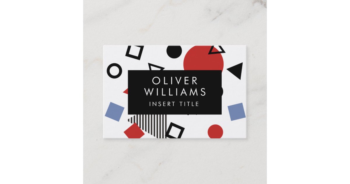 Cartao De Visita Costume Elegante Do Quadro Da Arte Geometrica Zazzle Com Br