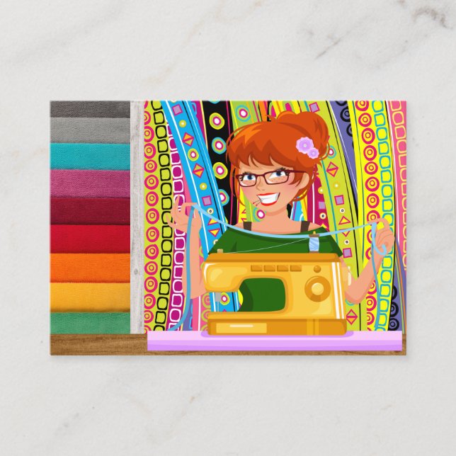 Cartão De Visita Costura/Esforço de Semente/Moda (Frente)