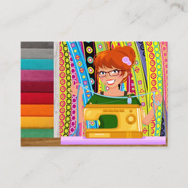 Cartão De Visita Costura/Esforço de Semente/Moda (Frente)