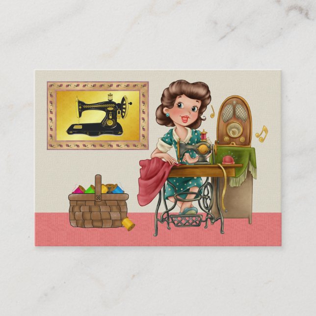 Cartão De Visita Costura/Esforço de Semente/Moda - SRF (Frente)