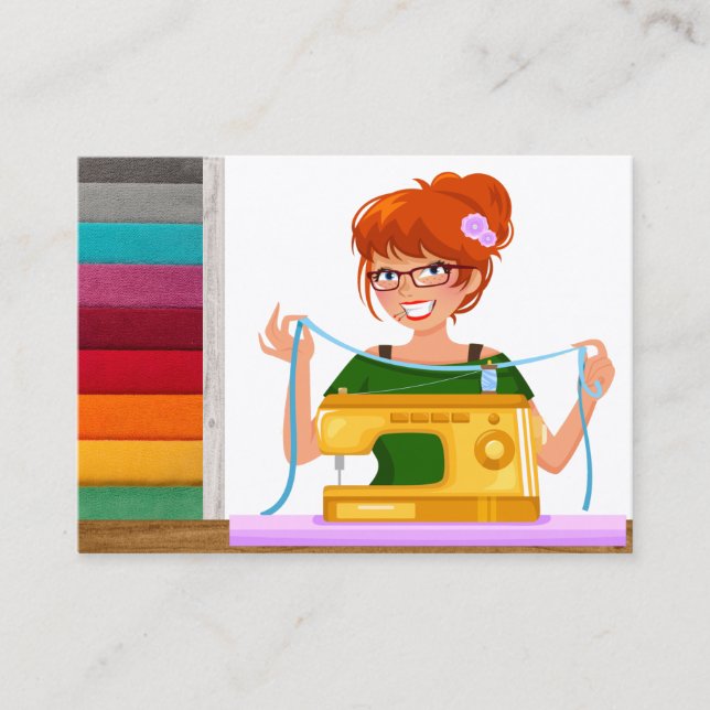 Cartão De Visita Costura/Esforço de Semente/Moda - SRF (Frente)