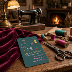 Cartão De Visita Costureira de Alfaiataria Personalizada & Alteraçõ
