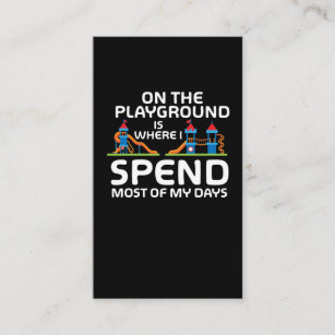 Cartão De Visita Cotações Engraçadas no Playground - Crianças, parq