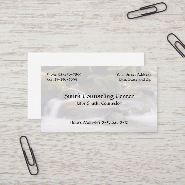 Cartão De Visita Counselor Psychologist Mental Health Business Card (Frente/Verso In Situ)