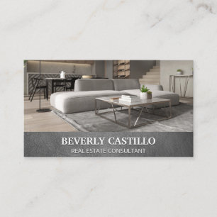Cartão De Visita Couro  Casa Interior Moderna