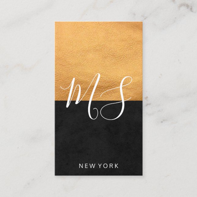 Cartão De Visita Couro e Preto Esfolados (Frente)