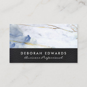 Cartão De Visita Couro Marble Lux Elegante