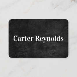 Cartão De Visita Couro Preto com Texto Branco