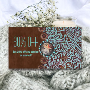 Cartão De Visita couro utilizado ferramentas marrom do país