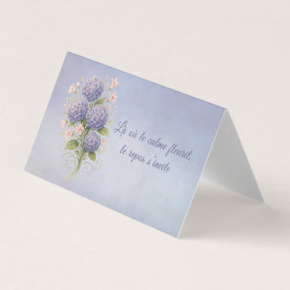 Cartão De Visita coussin botanique, là où le calme fleurit