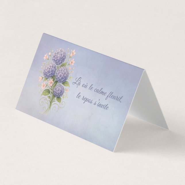 Cartão De Visita coussin botanique, là où le calme fleurit (Frente)