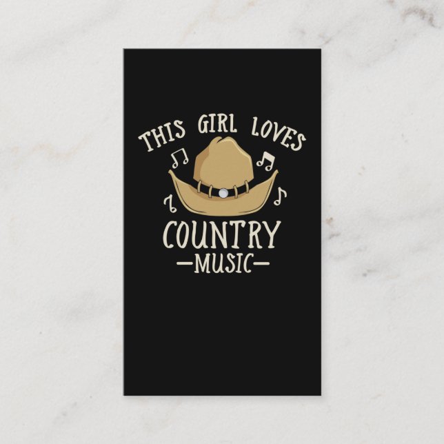 Cartão De Visita Cowgirl Female Country Music Lover Western Dancing (Frente)