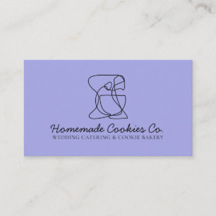 Cartão De Visita Cozedor de Padaria de Comida Caseira Única Lilac