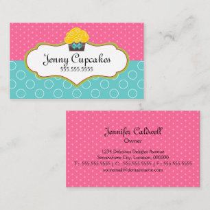 Cartão De Visita Cozimento lunático do cupcake