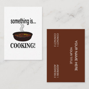 Cartão De Visita Cozinhar Algo é Cozinhar