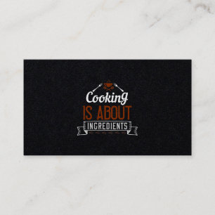 Cartão De Visita Cozinhar É Sobre Ingredientes