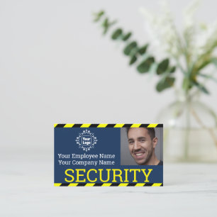 Cartão De Visita Crachá de Segurança Profissional com Foto e Aviso