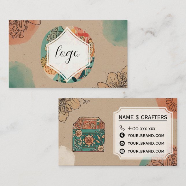 Cartão De Visita Crafty Brand Business Card (Frente/Verso)