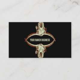 Cartão De Visita Crânio de bege Negro Russo Ocidental