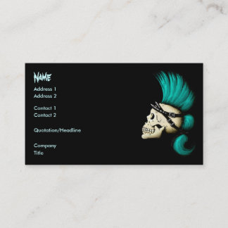 Cartão De Visita Crânio do punk