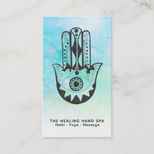 Cartão De Visita *~* Crateras da Lua Yoga Hamsa Mão de Fátima Yog