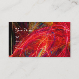 Cartão De Visita CRAZY PHOTON vibrante vermelho-branco-escuro