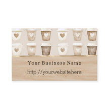 Cream Coffee Heart Cups Business name website
