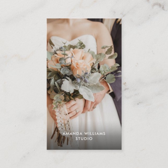 Cartão De Visita Cream Foto Moderna | Fotografia (Frente)