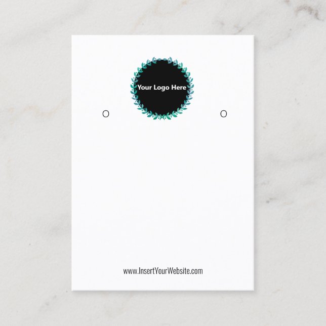 Cartão De Visita Creat Your Custom Logo Earring Display Card  (Frente)