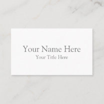 Cartão De Visita Create Your Own Light White Matte Business Cards