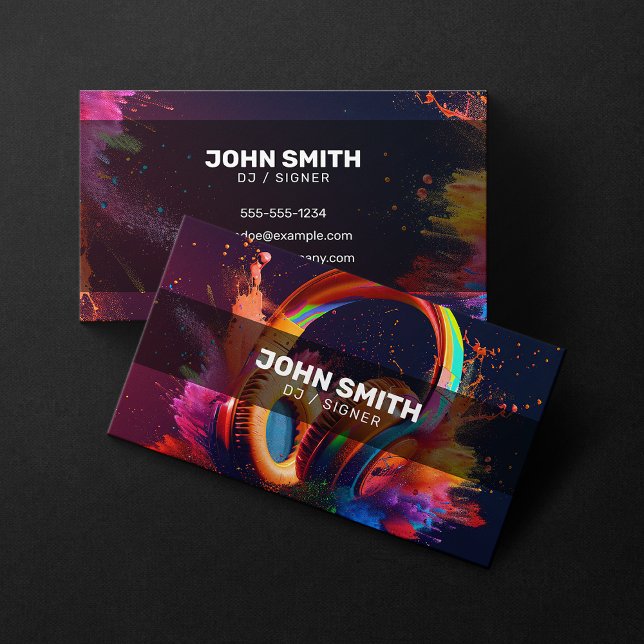 Cartão De Visita Creative DJ Signer Songwrite Music DJs Karaoke (Criador carregado)