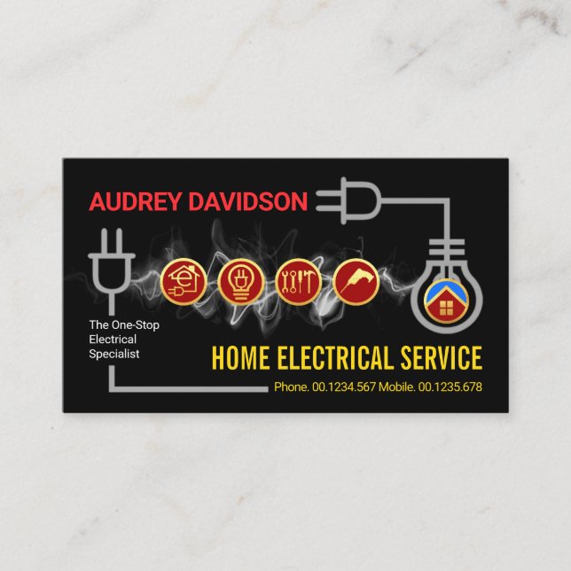 Cartão De Visita Creative Electric Lightning Circuit Board (Frente)