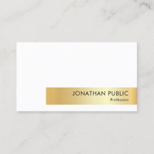 Cartão De Visita Creative Faux Personalizado Moderno Elegante Doura