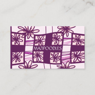 Cartão De Visita Creative Floral Check Pluma de Placa
