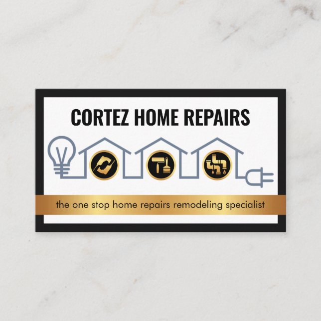 Cartão De Visita Creative Home Handyman Tools Circuit Wiring (Frente)
