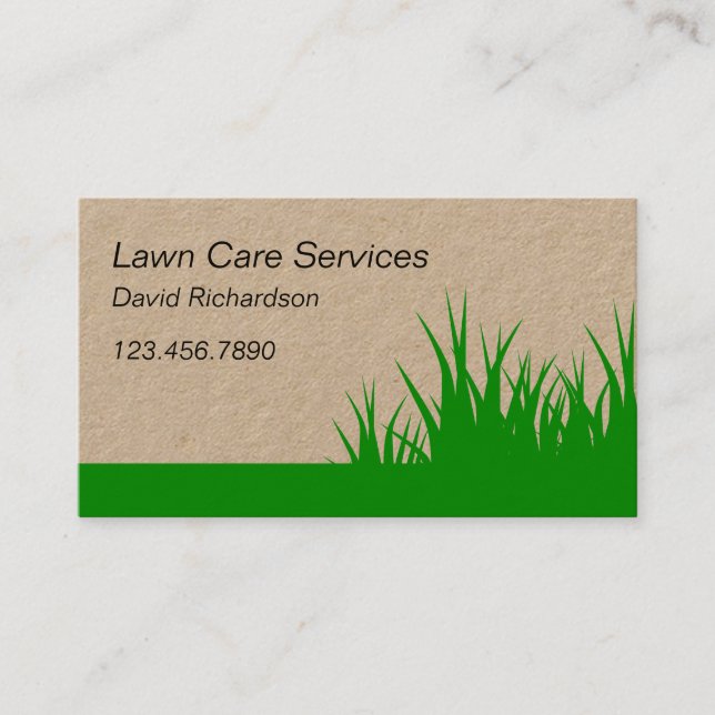 Cartão De Visita Creative Lawn Mears Care Services Green Kraft Eco (Frente)
