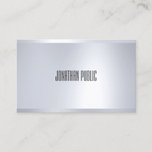 Cartão De Visita Creative Modern Silver parece elegante planície de