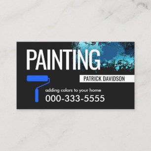 Cartão De Visita Creative Splatter Painting Nome Guia