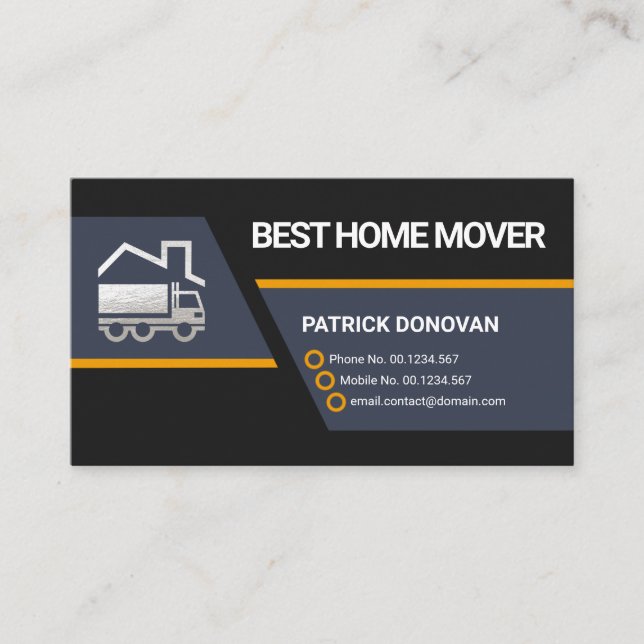 Cartão De Visita Creative Trapezium Bloqueia Caminhão em Movimento  (Frente)